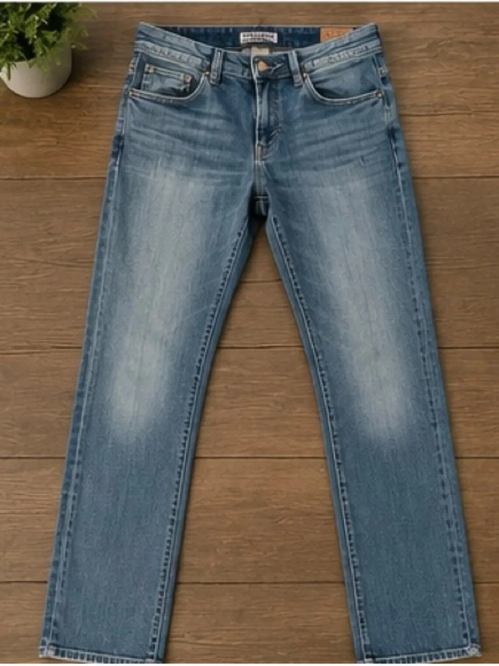 Buffalo David Bitton Jeans Slim Ash Men’s 32x34 Medium Wash Stretch Denim EUC - Picture 5 of 6